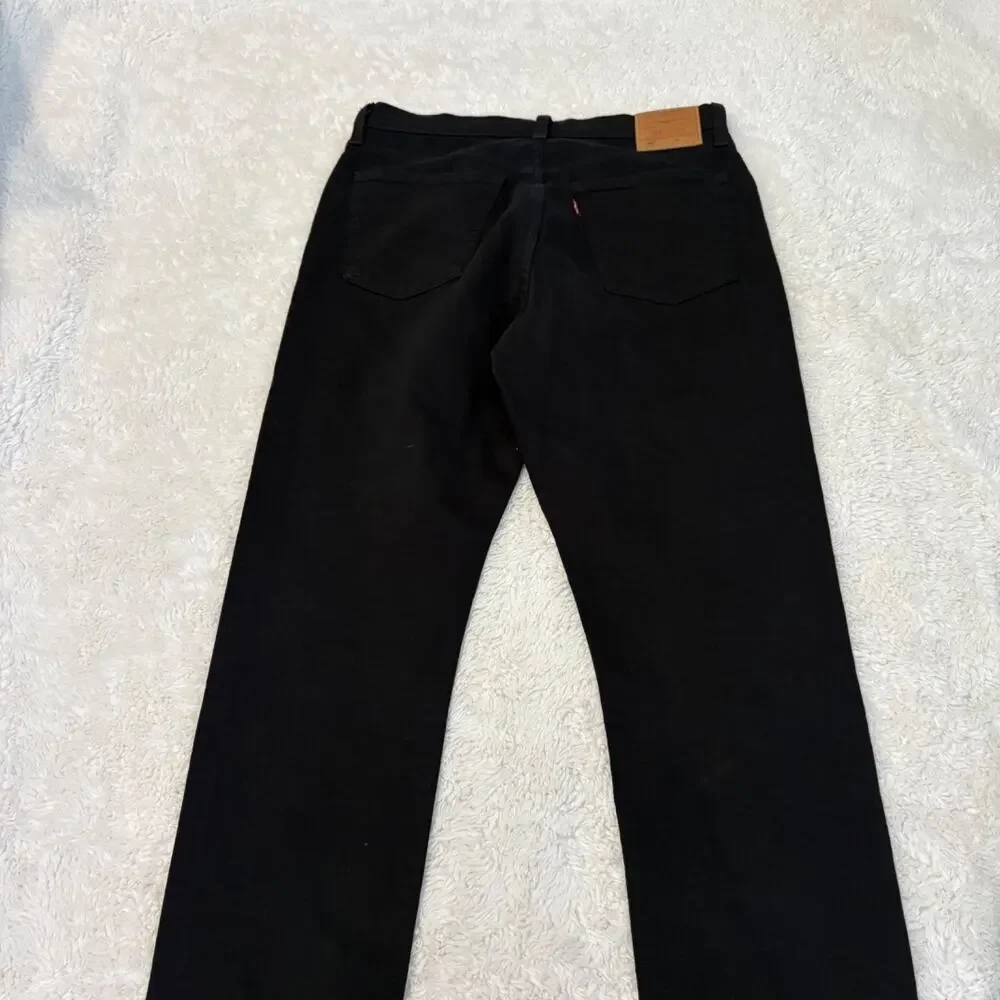 Levi’s 501 Mens Black Denim 31x30 Button Fly Straight Western Casual Work Wear